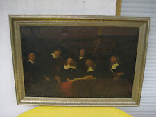 Großer übermalter Altmeister Druck im Rahmen Die Stahlmeister Rembrandt van Rijn