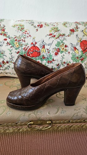 1940er true vintage krokoleder - 1940er,