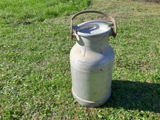 Große alte Milchkanne/Alukanne 20 Liter mit Deckel Blanco Anticorodal  gebraucht