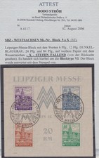SBZ Westsachsen Block 5 gestempelt Fotoattest Ströh Nr.A 6117,"Leipziger Messe"