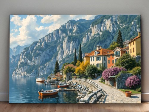 Küstenstadt gardasee mit - küstenstadt,