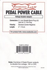 Voodoolab PPAY Voltage Doubler Adapter,Voltage Doubler Kabel für 18 oder 24 Volt
