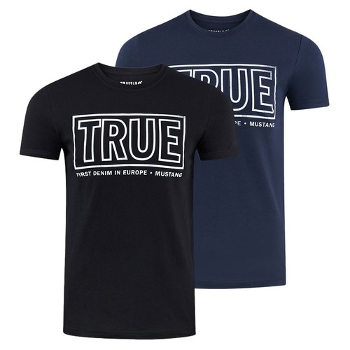 Mustang herren shirt basic - t-shirt,