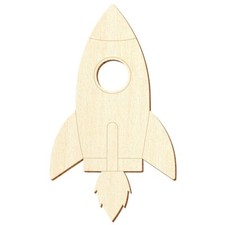 Holz Rakete V2 - Deko Basteln 5-50 cm