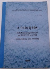 DDR NVA Dienstvorschrift A 040/1/408 Kabeltransportgerätesatz auf LKW URAL 375D