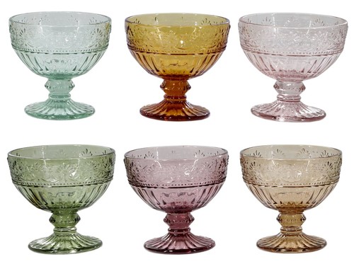 Chic antique 6x trinkgläser - 6x,