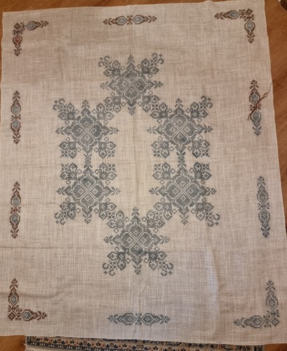 Tischdecke handarbeit leinen - tischdecke,
