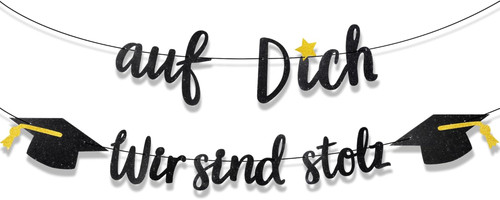 Abschluss deko banner wir sind - abschluss,