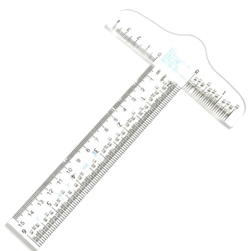 Acryl quadrat lineal - lineal, 15,2cm