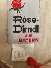 Rose Dirndl aus Bayern beige mit Applikation Landhaus Kleid Trachtenkleid Gr.38