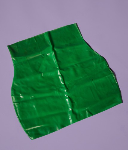 Echtes latex minirock grün - echtes,