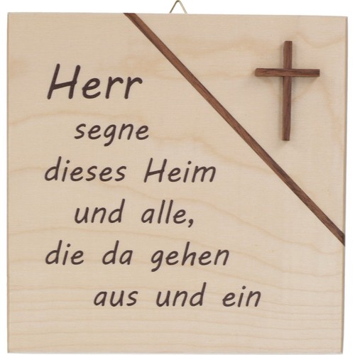 Haussegen ahorn mit nußbaum - ahorn,