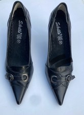 Pumps, spitz Gr. 37, HighHeels, 7cm Pfennigabsatz,  schwarz, Leder, Topzustand 