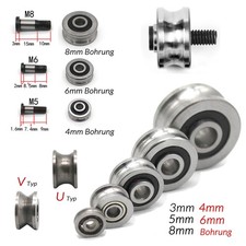 Umlenkrollen Metall Rollen Laufrolle Führungsrolle Mit Kugellager Ø 3/4/5/6mm