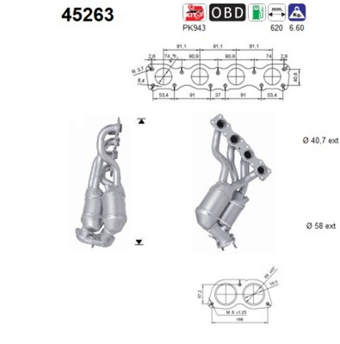 Katalysator 45263 für bmw - 45263,
