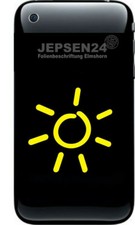 2 Sonnen Aufkleber Sonne S075  Farbwahl - 2 Stk je 4cm Auto Handy Notebook