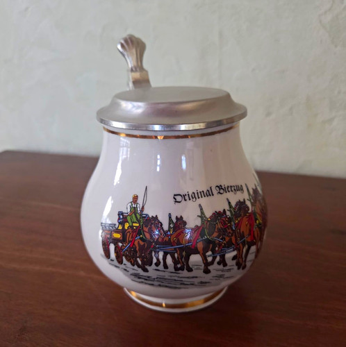Porzellan bierkrug mit - porzellan,
