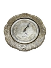 Antike DUGENA Zinn-Wanduhr – Handgefertigt – Römische Ziffern – Vintage