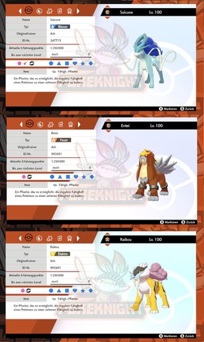 Entei raikou suicune shiny - entei,