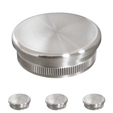 Rohrstopfen flach Edelstahl