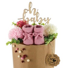  Öko Windeltorte ECO FRIENDLY berry | Baby Geschenk zur Geburt aus Bio-Windeln 