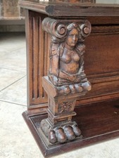 antik Gründerzeit Regal Konsole Wandregal geschnitzte Renaissance Elemente