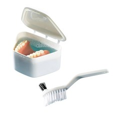 Gebissdose Prothesendose Zahnspangendose Spangendose Prothesenbox weiß