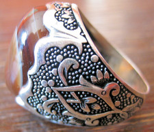 Achat Ring groß Ornament 925