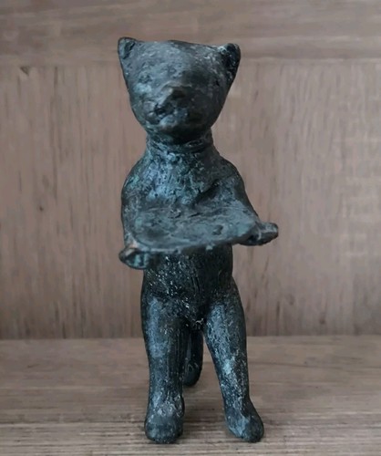 Antike bronze figur katze - figur,, mit
