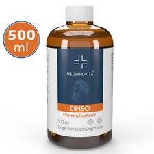 DMSO 500 ml Dimethylsulfoxid 99,9% Reinheit in Braunglas Flasche 0,5L 