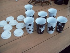 8 x Coffee to Go Werner Voß Kaffee Tee Kakao Becher Trinkbecher Porzelan Neu