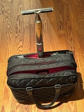 Knomo Verona gesteppte Laptop Trolley Tasche - neuwertig - schwarz/weinrot