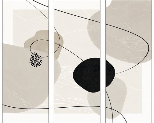 Glasbild lines and shapes - lines, vii