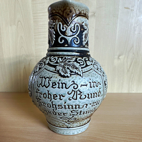 Keramik krug grau schwarz - grau/schwarz, mit