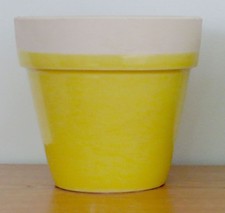 Übertopf Umtopf Blumentopf Deko Pflanzen - Gelb