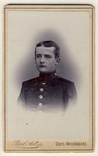 -1239a❚ CDV Foto, Soldat , Ober - Waldenburg , Schlesien