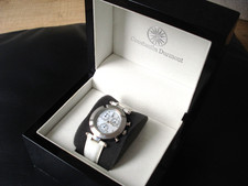 Constantin Durmont Diamond Quarz Damen Chronograph Box neue Batterie Armbanduhr
