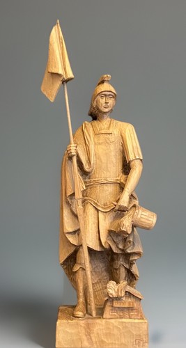 Alte geschnitzte holzfigur - geschnitzte,