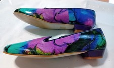 Super chic!  Lack-Leder-Pumps Damen, Gr. 40, Weite G, bunt, Made in Spanien