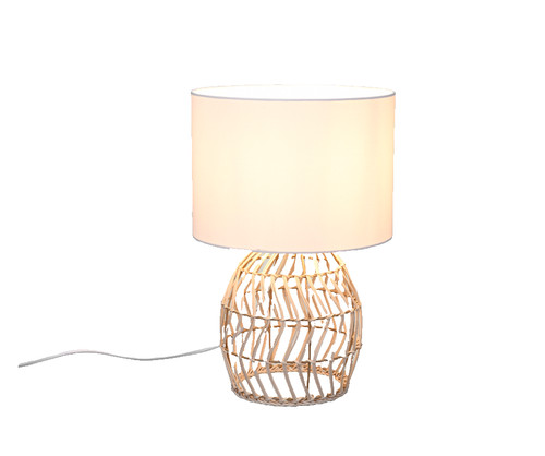 Tischleuchte rattan weiß - rattan,