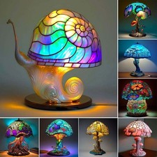 Harz Bemalter Pilz Tisch lampe