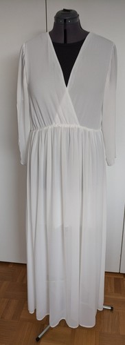 Kleid elfenbeinfarbig lang xxl - elfenbeinfarbig,