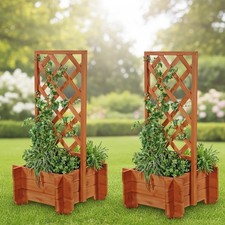 2x Rankgitter mit Pflanzkübel
