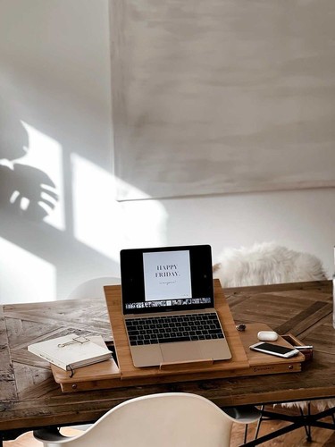 Bambus laptopständer - bambus,