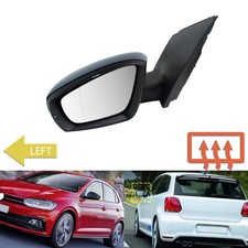 Spiegel links für VW Polo 6R model 5 Tür 2009-2018 Elektrisch Glas Außenspiegel