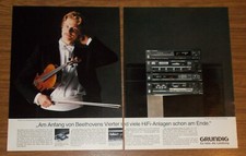 Seltene Werbung vintage GRUNDIG HIFI SERIE 7500 Stereo Anlage 1985
