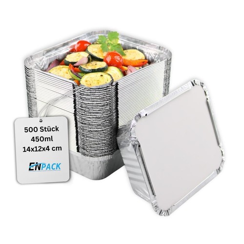 Aluschale mit deckel 450ml - mit,