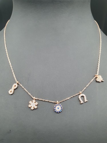 925 silber halskette rosé - 925, halskette,