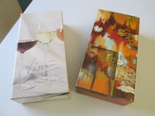 2x Geschenkverpackung Karton für Weinflaschen Weinpräsent, je 2 Flaschen