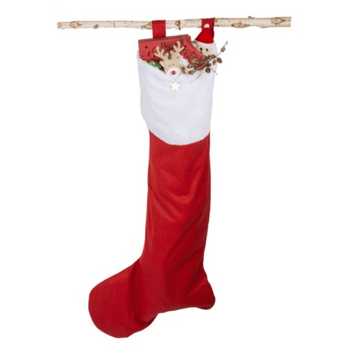 Xxl nikolausstrumpf rot - rot, jumbo